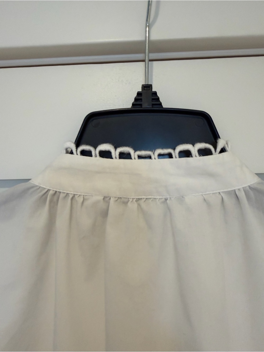 Zara White Ruffle-Trim Button-Down Blouse - Picture 4 of 6